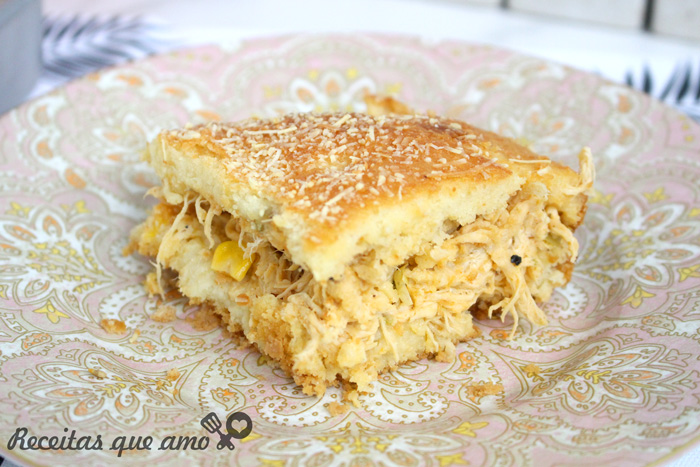Torta de frango com requeijão