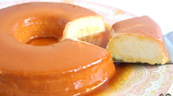 Pudim com 2 ingredientes sem ovos