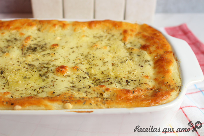 Batata 4 queijos em camadas