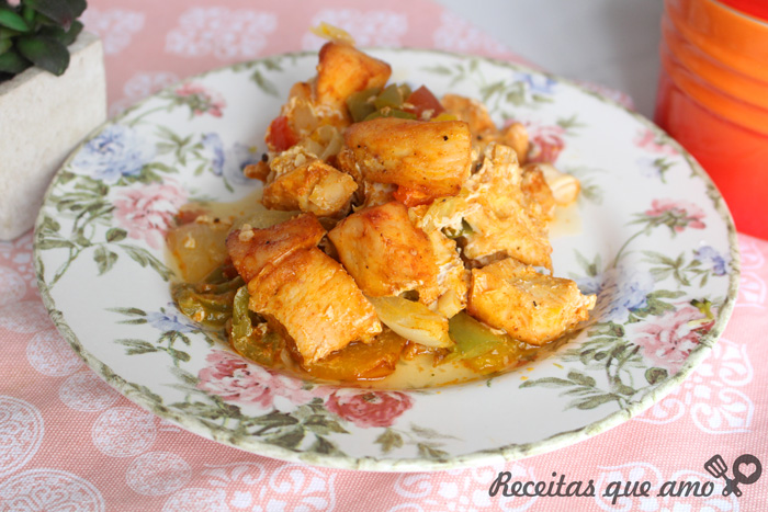 frango assado com pimentões