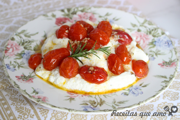 Tomates assados com creme de ricota