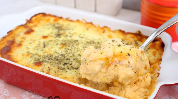 Frango cremoso gratinado