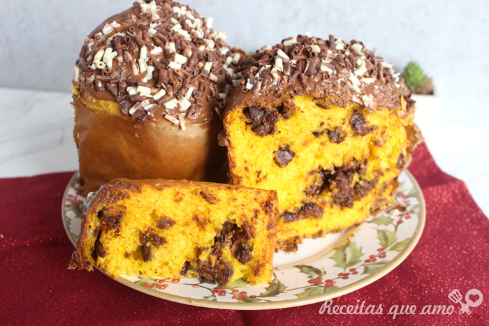 Panetone bolo de cenoura