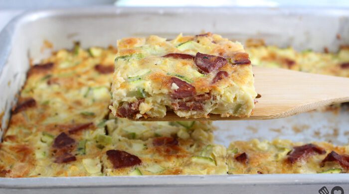 Torta de abobrinha com calabresa