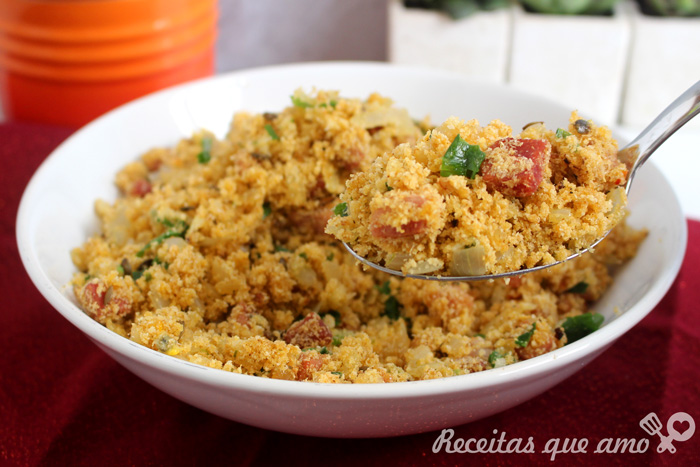 Farofa de maracujá com bacon