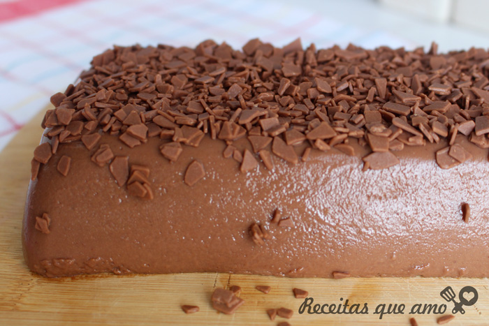 Flan de chocolate sem forno