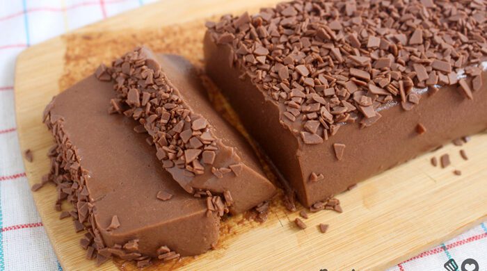Flan de chocolate sem forno