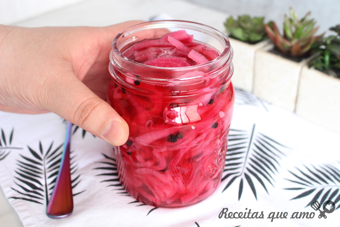 Cebola em conserva fácil