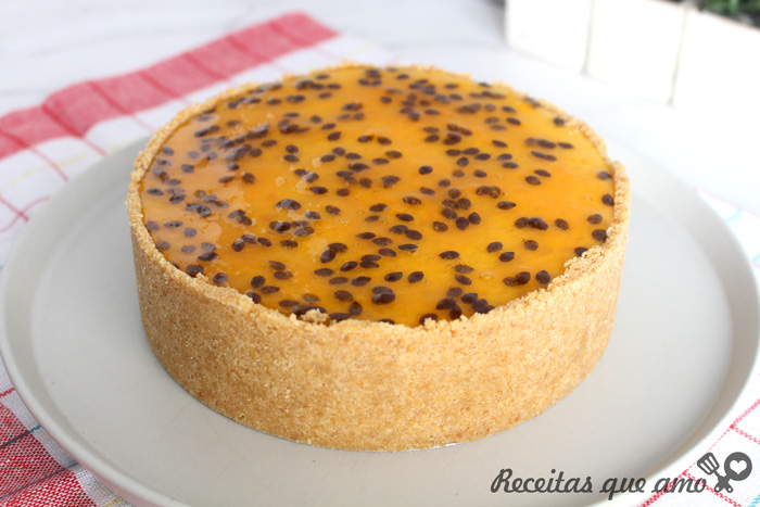 Torta de maracujá que não vai ao forno Torta de maracujá que não vai ao forno
