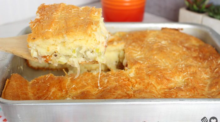 Torta de legumes com queijo