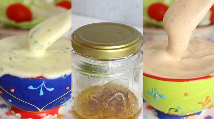 3 molhos de salada fáceis e deliciosos