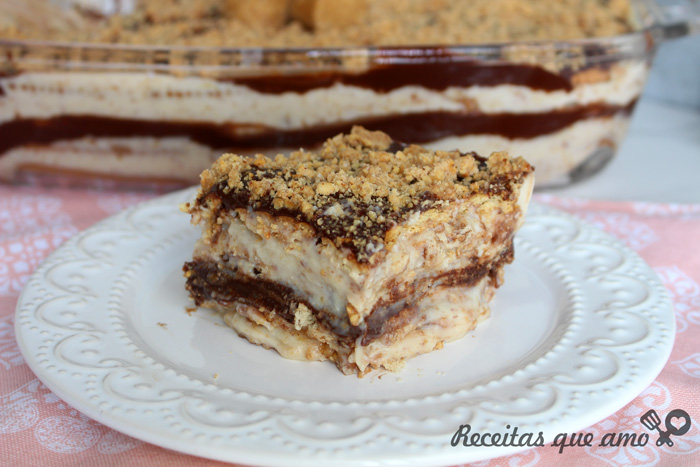 Pavê de paçoca com chocolate Pavê de paçoca com chocolate