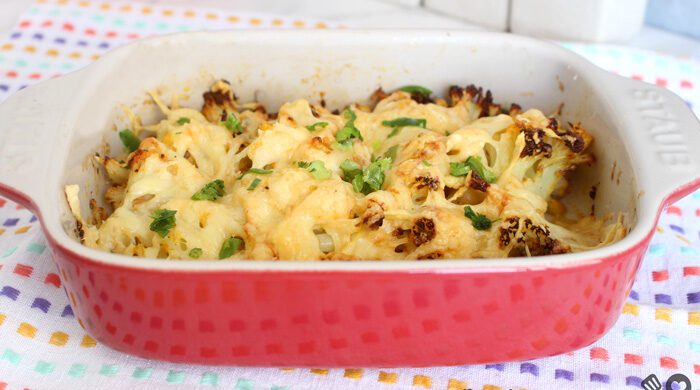 Couve-flor assada com parmesão