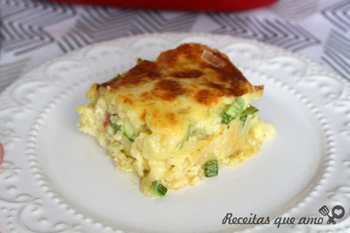 Torta de suflê de abobrinha Torta de suflê de abobrinha