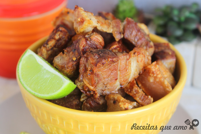 Torresmo na airfryer