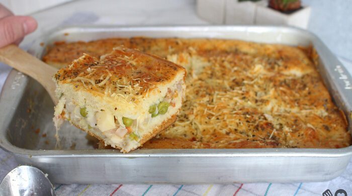 Torta fofinha com vegetais