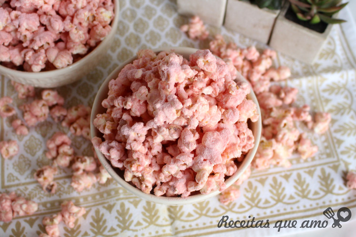 Pipoca de morango da Barbie Pipoca de morango da Barbie