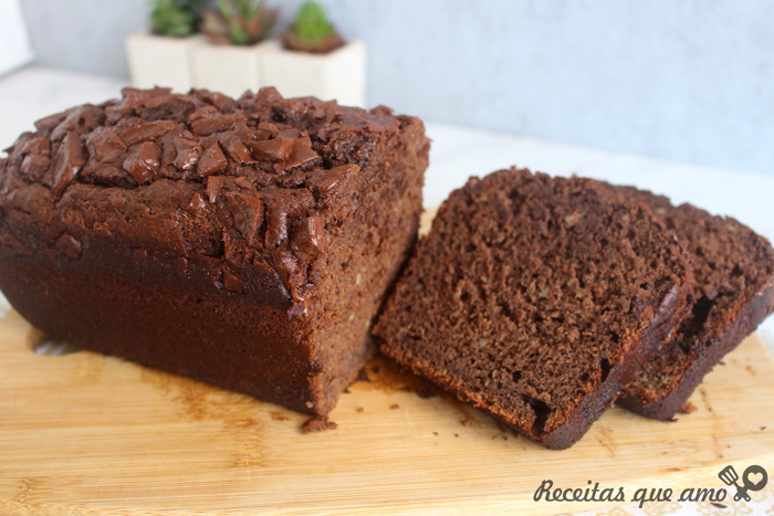 Banana bread com chocolate