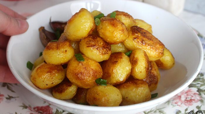 Batata crocante e amanteigada