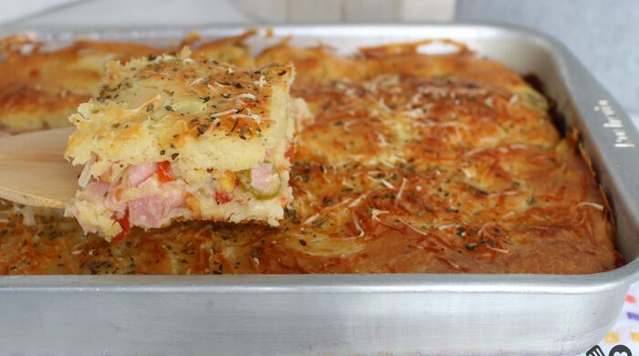 Torta pizza acebolada