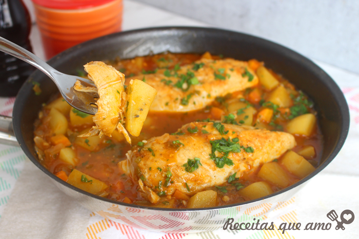 Frango ensopado rapidão