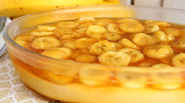 Sobremesa cremosa de banana