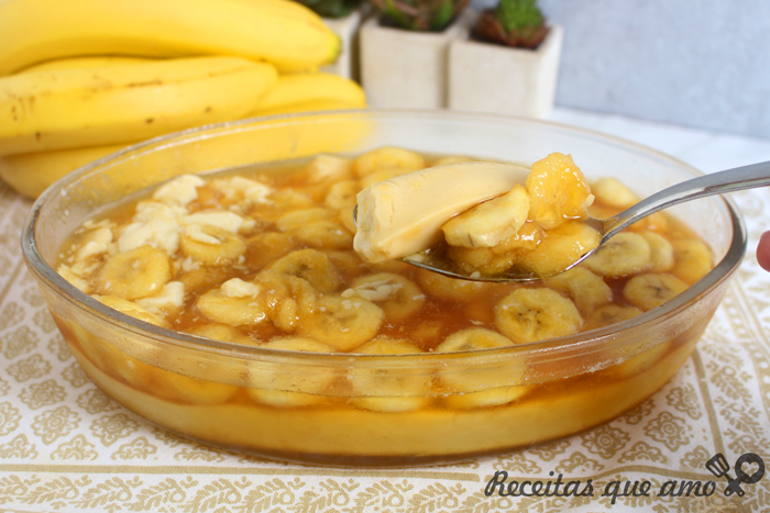 Sobremesa cremosa de banana
