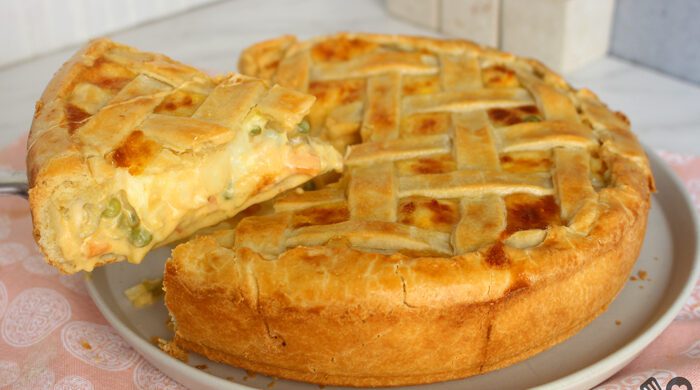 Empadão de palmito cremoso