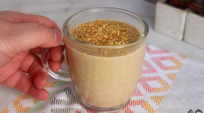 Chá de amendoim cremoso