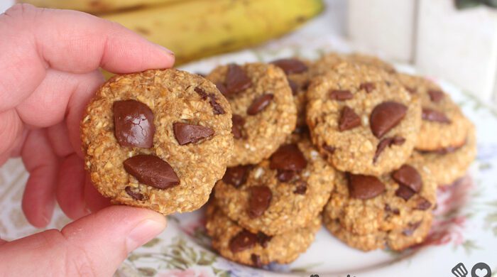 Biscoito de banana com aveia