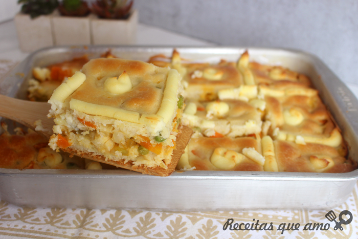 Torta de legumes com catupiry