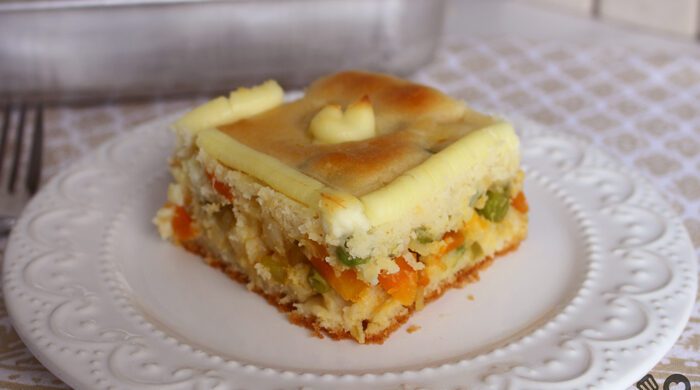 Torta de legumes com catupiry