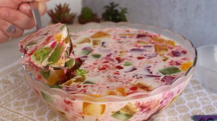 Gelatina mosaico sem açúcar