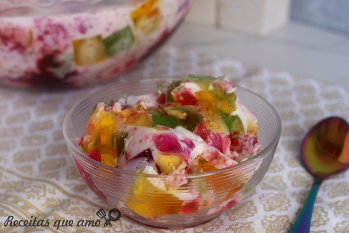 Gelatina mosaico sem açúcar Gelatina mosaico sem açúcar