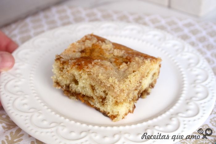 Bolo cuca cinnamon roll