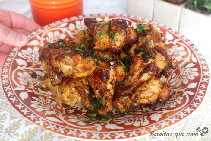 Frango crocante sem fritura Frango crocante sem fritura