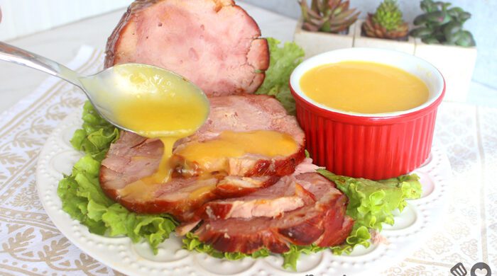 Tender na airfryer com molho de laranja e mostarda