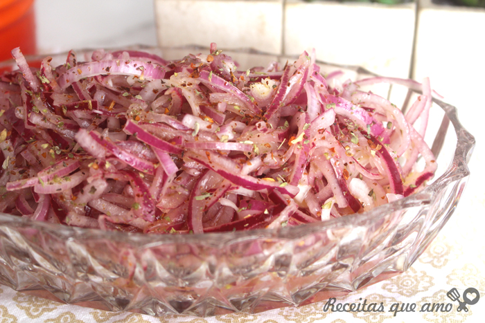 Salada de cebola de churrascaria