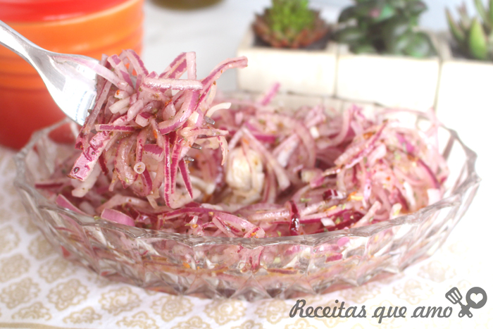 Salada de cebola de churrascaria