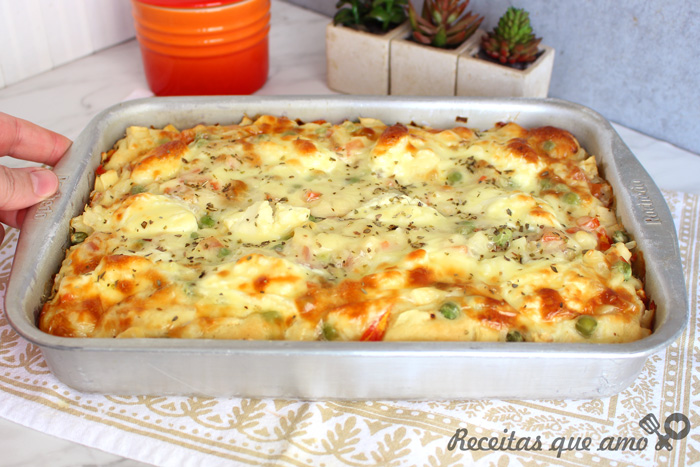 Torta de palmito com creamcheese Torta de palmito com creamcheese