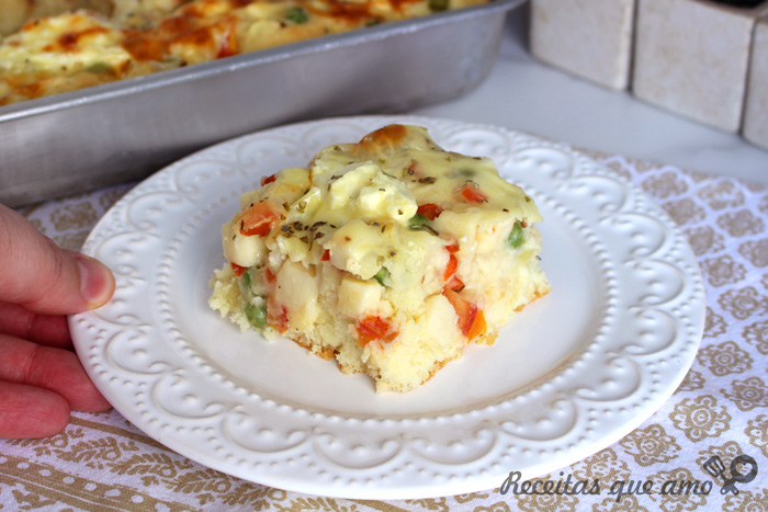 Torta de palmito com creamcheese Torta de palmito com creamcheese