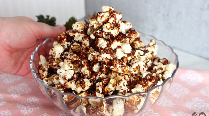 Pipoca doce de chocolate