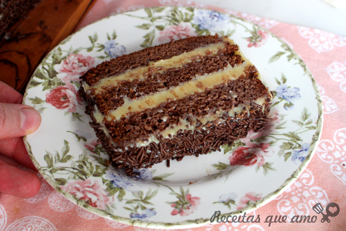 Pipoca doce de chocolate