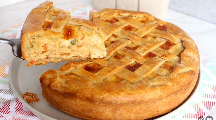Empadão de palmito cremoso