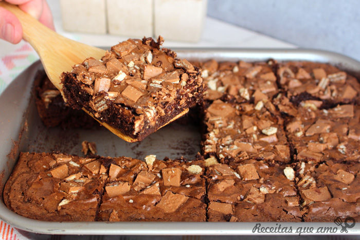Brownie cremoso de Páscoa