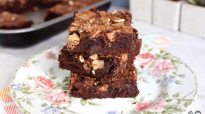 Brownie cremoso de Páscoa