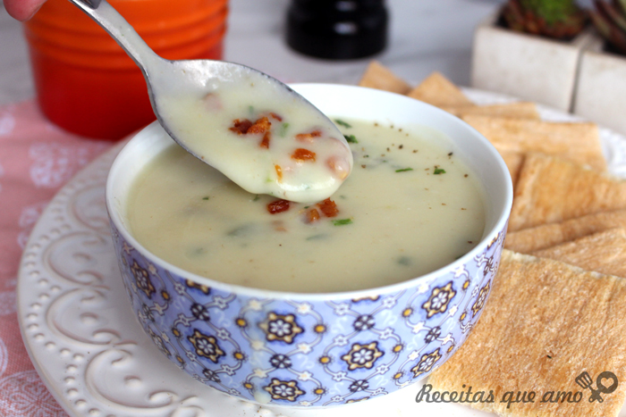 Creme de batata com bacon