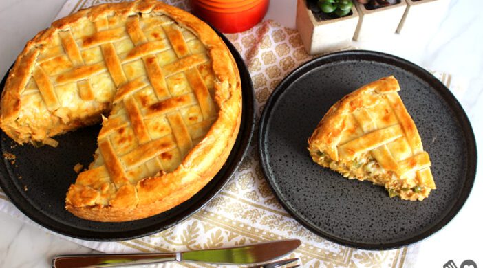 Empadão de frango com palmito