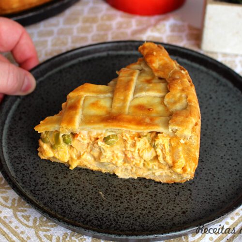 Empadão de frango com palmito