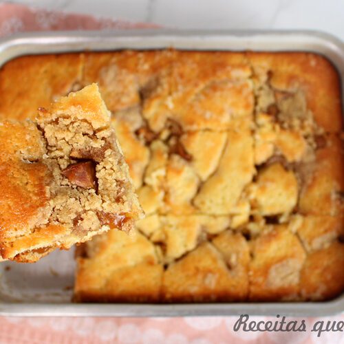 Bolo cuca de doce de leite